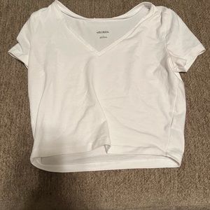 This is just a plain white crop top that has never been worn